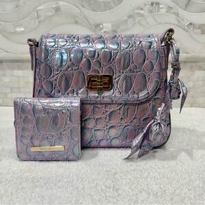 NWT Brahmin Gianna Lavendar Dewdrop and Lane wallet crossbody